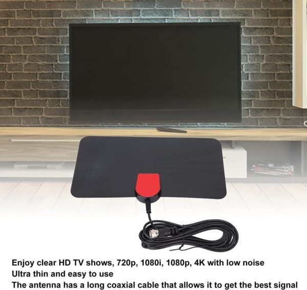 Digital Indoor TV ANTENNA-1080P 4K HDTV Antenna 100 Miles / 160km Receiving Range UHF 470-862MHz - Image 6