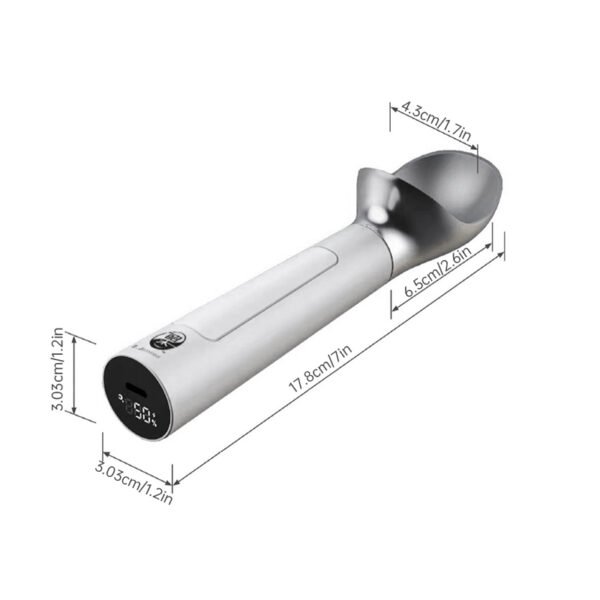 Rechargeable Heated Scoop: Adjustable Temp, Rapid Heat for Ice Cream & More - Image 8
