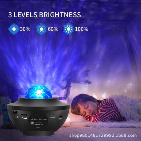 Popular Small Bowl Starry Sky Light Projection Light USB Bluetooth Music Rotating Water Ripple Starry Sky Laser Atmosphere Light - Image 5