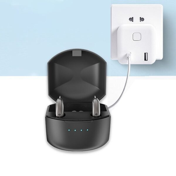 Rechargeable Bluetooth APP intelligent noise reduction RIC hearing aid ear back type hearing aid for the elderly with hearing loss - Image 2