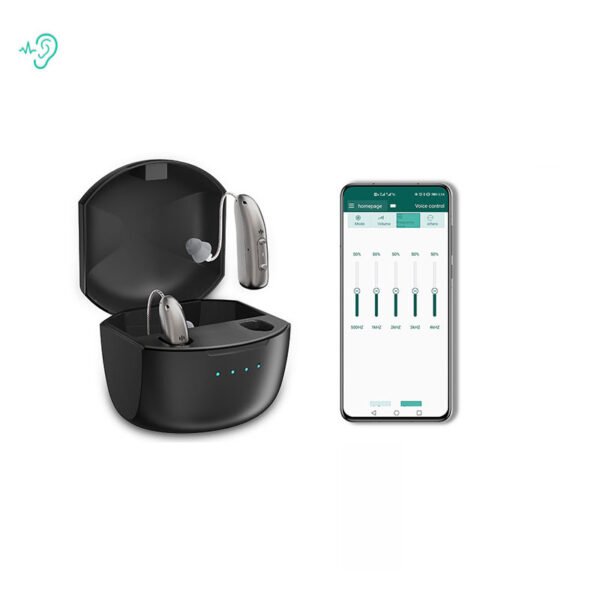 Rechargeable Bluetooth APP intelligent noise reduction RIC hearing aid ear back type hearing aid for the elderly with hearing loss - Image 4