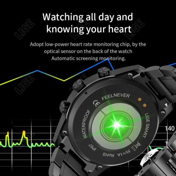 Bluetooth call smart watch pedometer sports multifunctional men's waterproof bracelet watch - Image 4