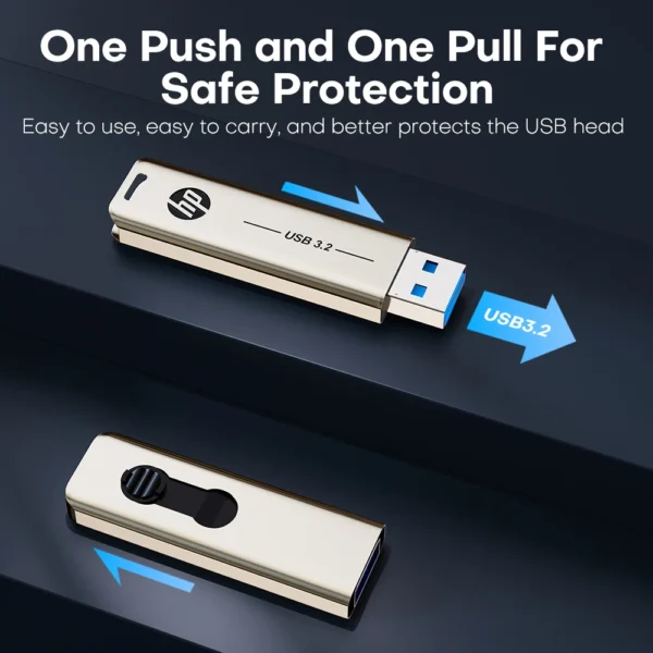 HP Flash Drive USB3.2 32GB 64GB 128GB 256GB High Speed Sticks External Storage Metal Pen Drive Creative Personality for PC - Image 5