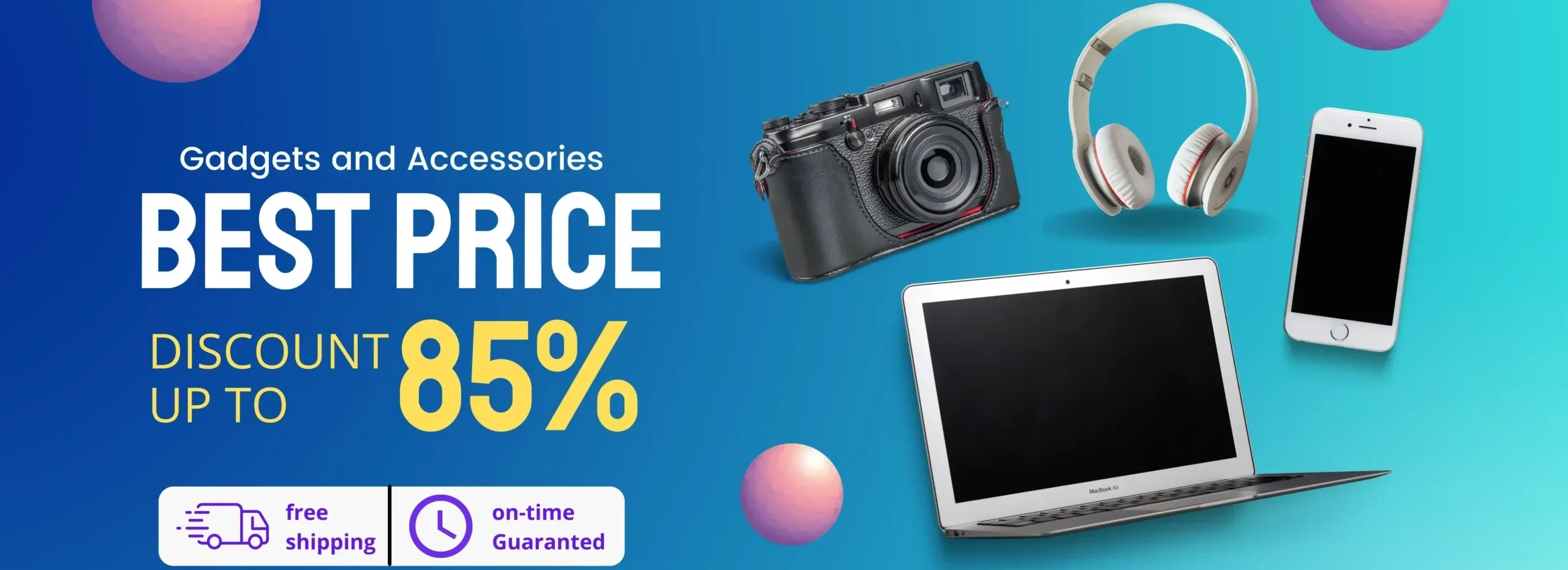 blue gradient electronic sales promotion banner
